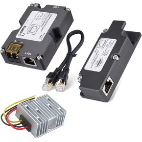 Starlink PoE Injector for Starlink Dishy V2 Internet Kit Satellite Network, 150W Starlink Dishy Cable Adapter to RJ45, Surging & ESD, DC Step UP Converter 12V to 48V
