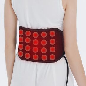 UTK Heating Pad with Vibration Massage for Lower Back, Far Infrared Heated Waist Wrap with Strap-55inch. 3 Vibration Modes, Smart Controller, Hot Enough (103℉-159℉), Auto Shut Off, XL/XXL