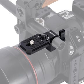 NICEYRIG 15mm Single Rod Clamp to Monitor Mount Mini Plate with Locating Hole for ARRI - 596