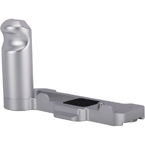 NICEYRIG L-Shape Grip for Sony ZV-1 II Vlog Vlogging Camera, Silver Extension Bracket with Quick Release Plate for ARCA Style - 595
