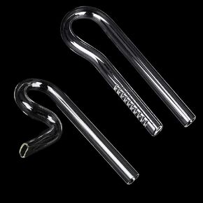 Ailindany Glass R Lily Pipe Inflow Outflow Set Aquatic R Shape Outflow Pipe Set for Aquarium Planted Tank Filter 17mm for 16/22mm(5/8" ID) Tubing