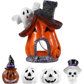 Halloween Fish Tank Decorations- Aquarium Pumpkin Fish Tank Air Fish Hideout- Halloween Fish Tank Decor Fish Hides for Aquarium, Small Fish, Betta, Crab, Shrimp, Cichlids