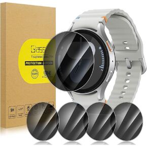 5 Pack Privacy Screen Protector for Samsung Galaxy Watch 7 44mm [Anti-Spy Tempered Glass] Easy Install, Tempered Glass Protector for Galaxy Watch 7 44mm