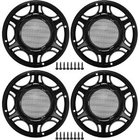 ACROPIX 8" Car Speaker Grills Cover Mesh Round 8 Inch Audio Speaker Subwoofer Guard Protector Case with Mounting Screws Iron Red - Pack of 4