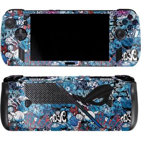 Glossy Glitter Skin Compatible with Asus ROG Ally X - Blue Meanies - Premium 3M Vinyl Protective Wrap Decal Cover - Easy to Apply | Crafted in The USA by MightySkins