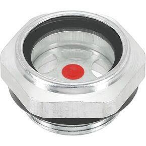 PATIKIL Air Compressor Oil Sight Glass, M27x1.5 Male Thread Aluminum Alloy Oil Liquid Level Gauge Air Compressor Parts with O-ring