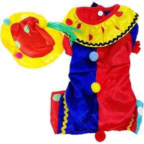 VILLCASE Dog Pennywise Costume Dog s Pennywise Dog Costume Puppy Costumes Scary Clown Dog Costume Dog Costumes Dresses for Winter Clown Outfit Dog Clothes The Dog Four-Legged Clothing