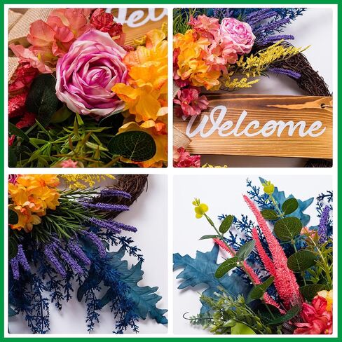 Fall Wreaths for Front Door Thanksgiving Harvest Festival Wreath for Home Decor, Handmade Porch Autumn Wreath for Outdoor, Indoor in Saudi Arabia