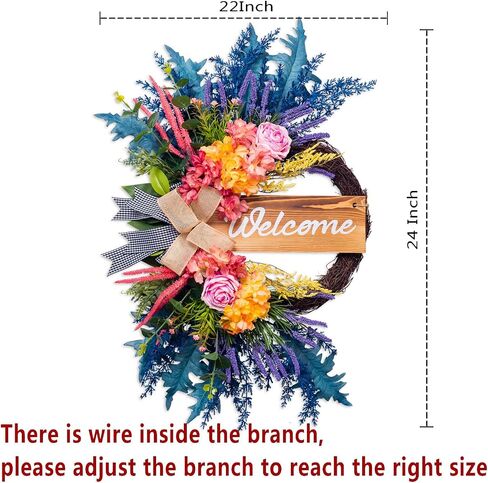 Fall Wreaths for Front Door Thanksgiving Harvest Festival Wreath for Home Decor, Handmade Porch Autumn Wreath for Outdoor, Indoor in Saudi Arabia
