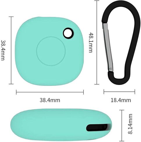 Soft Silicone Cover Case with Key Ring Keychain Clip Compatible with Sam sung Galaxy SmartTags,3 Pack, Pink/Ice Green/Wine Red in Saudi Arabia