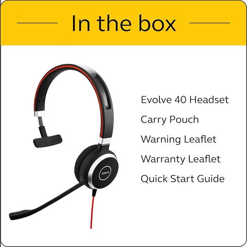 Jabra Evolve 40 MS Mono USB-C Wired Headset in Kuwait