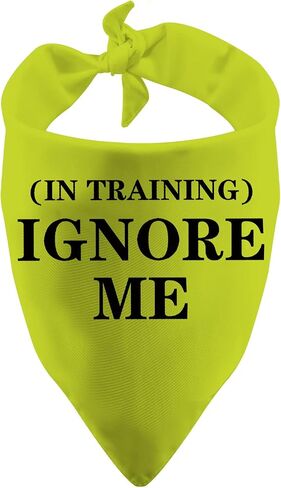 PWHAOO قطعة واحدة من باندانا Ignore Me in Training Dog Bandana Yellow Dog Bandana Anxious Dog Reactive Dog Bandana (تجاهلني (في التدريب) D) in Saudi Arabia