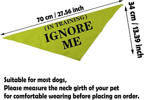 PWHAOO قطعة واحدة من باندانا Ignore Me in Training Dog Bandana Yellow Dog Bandana Anxious Dog Reactive Dog Bandana (تجاهلني (في التدريب) D) in Saudi Arabia