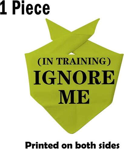 PWHAOO قطعة واحدة من باندانا Ignore Me in Training Dog Bandana Yellow Dog Bandana Anxious Dog Reactive Dog Bandana (تجاهلني (في التدريب) D) in Saudi Arabia