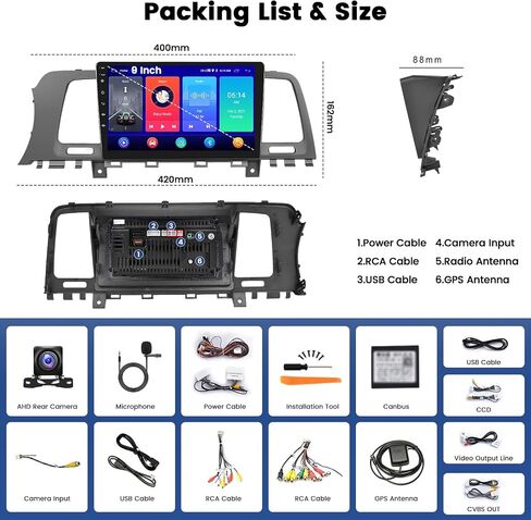 [2G+64G] ستيريو Hikity Android 13 لسيارة Nissan Murano (LHD) 2008-2014 يدعم Carplay & Android Auto، راديو سيارة بشاشة لمس عالية الدقة 9 بوصة مع GPS WiFi BT FM/RDS كاميرا احتياطية SWC Mirror Link in Saudi Arabia