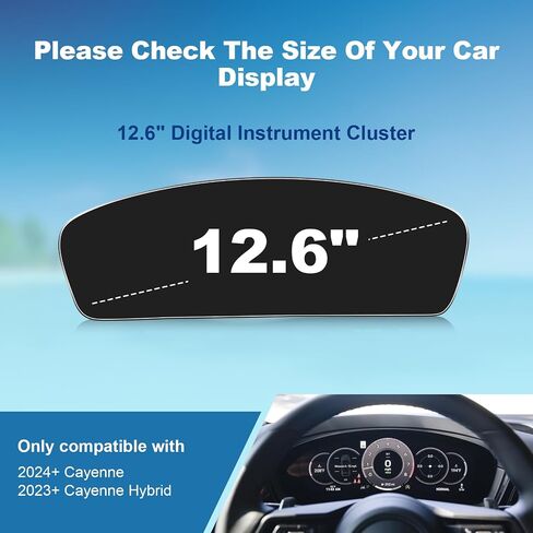 (2pcs) 2024 Cayenne Screen Protector for Porsche Cayenne (Base/S/Turbo GT) 12.3-inch Touchscreen, 2024 Cayenne Standard/Cayenne Coupe Accessories Protective Film High Clarity 12.3" in Saudi Arabia