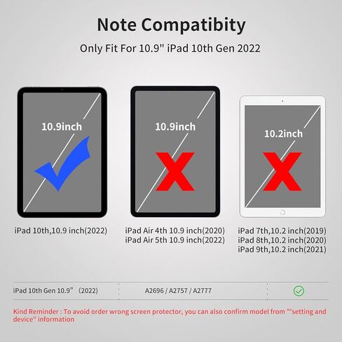 Paperfeel Magnetic Screen Protector for iPad 10.9 Inch 10th 2022 Generation,Anti Glare Write and Draw Like on Paper Screen Protector Film(Removable/Reusable/Bubble Free) in Kuwait
