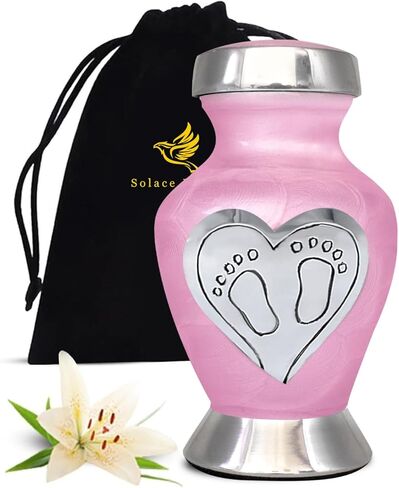 جرار الأطفال للرماد - جرار الرضع لرماد البنات والأولاد - جرار حرق الجثث للأطفال - الجرار التذكارية للأطفال والأطفال - تحية لأحبابك مع جرة الرضيع والبنات (أزرق، متوسط) in Kuwait