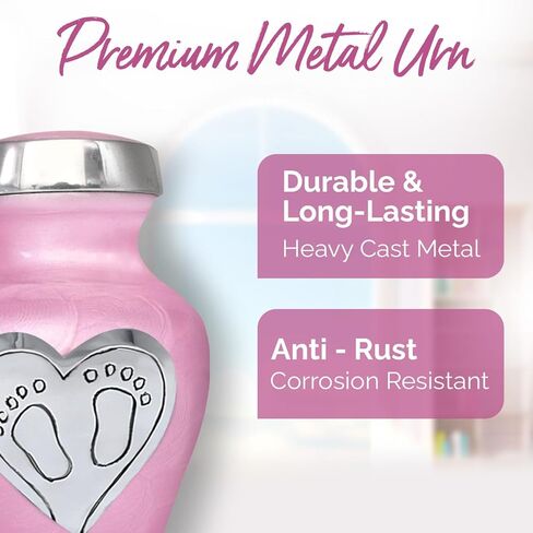 جرار الأطفال للرماد - جرار الرضع لرماد البنات والأولاد - جرار حرق الجثث للأطفال - الجرار التذكارية للأطفال والأطفال - تحية لأحبابك مع جرة الرضيع والبنات (أزرق، متوسط) in Kuwait