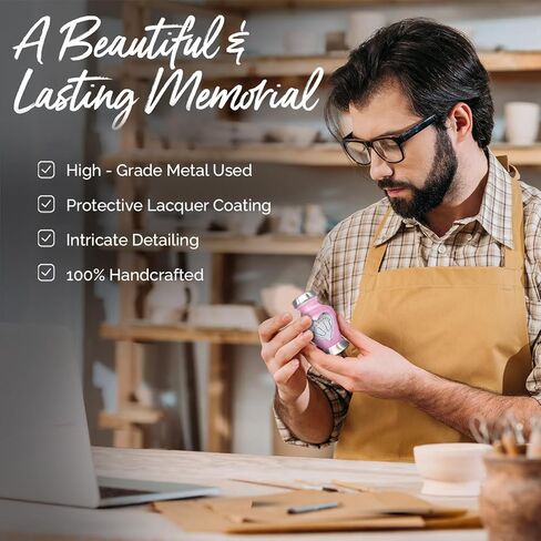 جرار الأطفال للرماد - جرار الرضع لرماد البنات والأولاد - جرار حرق الجثث للأطفال - الجرار التذكارية للأطفال والأطفال - تحية لأحبابك مع جرة الرضيع والبنات (أزرق، متوسط) in Kuwait