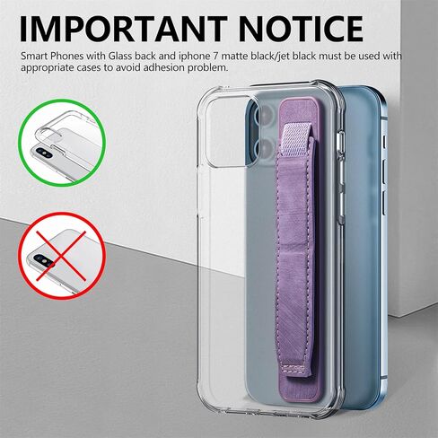 Phone Strap Grip Cell Phone Holder, Wrist Band Telescopic Phone Finger Strap Stand, Phone Case Accessories, Universal Finger Kickstand for Most Smartphone (Brown) in Kuwait