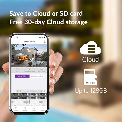 كاميرا أمان لاسلكية xmartO 2K ذات دوران تلقائي، تعمل بالواي فاي، صوت ثنائي الاتجاه، رؤية ليلية ملونة، صفارة إنذار تلقائية، IP66، بطاقة SD، NVR والتخزين السحابي (DT3034، تعمل مع Alexa) in Kuwait
