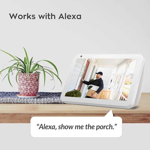 كاميرا أمان لاسلكية xmartO 2K ذات دوران تلقائي، تعمل بالواي فاي، صوت ثنائي الاتجاه، رؤية ليلية ملونة، صفارة إنذار تلقائية، IP66، بطاقة SD، NVR والتخزين السحابي (DT3034، تعمل مع Alexa) in Kuwait