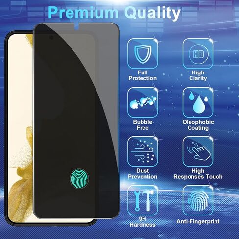 Screen Protector for Galaxy S22 5G, Privacy, Anti-Scratch, 9H Hardness in Saudi Arabia
