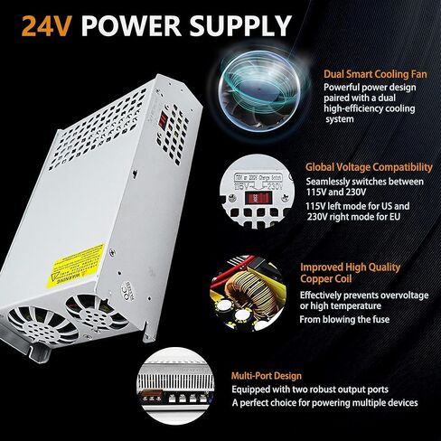 12V Power Supply 12V 125A 1500W AC to DC Converter 110V/120V to 12V Transformer LED Driver Smart Cooling Fan Designed for LED Strip CCTV and Car Devices in Kuwait