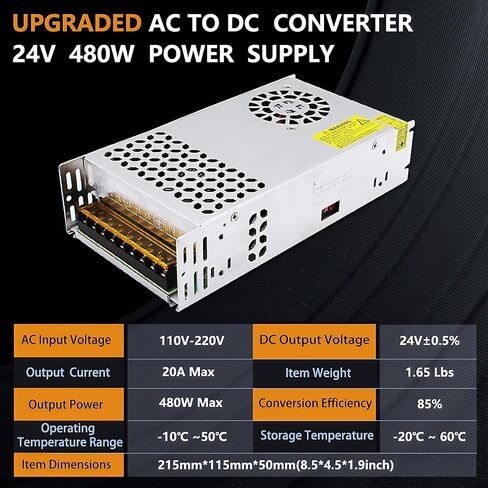 12V Power Supply 12V 125A 1500W AC to DC Converter 110V/120V to 12V Transformer LED Driver Smart Cooling Fan Designed for LED Strip CCTV and Car Devices in Kuwait