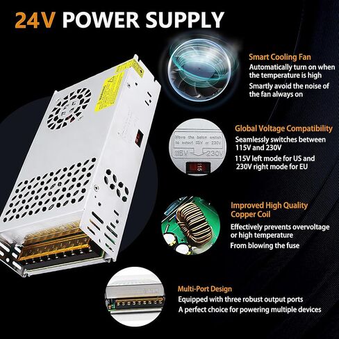 12V Power Supply 12V 125A 1500W AC to DC Converter 110V/120V to 12V Transformer LED Driver Smart Cooling Fan Designed for LED Strip CCTV and Car Devices in Kuwait