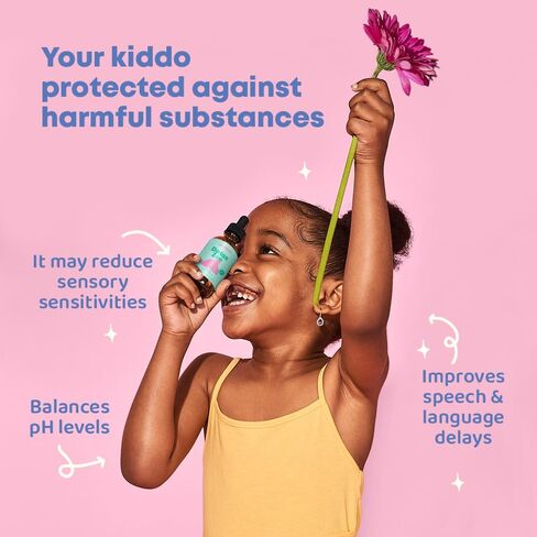 JoySpring Zeolite for Kids - Zeolite Drops Kids Will Love - Berry Flavored Zeolite Kids Will Love - Fortified with Vitamin D3 - Zeolite for Urban Life, Gut Support & Speech - 30 Day Supply in Saudi Arabia