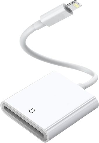 قارئ بطاقة SD لجهاز iPhone iPad، وقارئ بطاقة iPhone SD، وقارئ بطاقة الذاكرة، وكاميرا رقمية، ومحول بطاقة SD لأجهزة iPhone14/13/12/11/XS/XR/X/8/7/iPad، التوصيل والتشغيل in Saudi Arabia