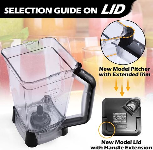 إبريق استبدال الخلاط سعة 72oz من BABORUI متوافق مع خلاطات Ninja، قطع غيار خلاط متينة مطورة متوافقة مع خلاط Ninja BL610 الاحترافي على سطح الطاولة (نموذج جديد) in Kuwait