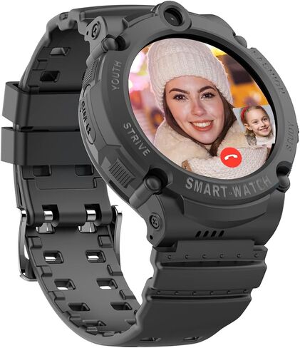 PTHTECHUS 4G Smart Watch Phone for Children - Kids Smartwatch with WiFi, Dail, Voice Messages & Video Calls, GPS Location, SOS, Camera and Pedometer for Boys Girl Present in Saudi Arabia