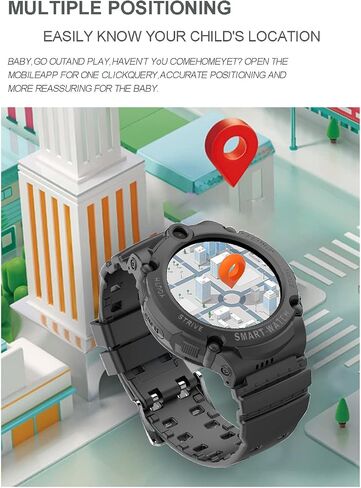 PTHTECHUS 4G Smart Watch Phone for Children - Kids Smartwatch with WiFi, Dail, Voice Messages & Video Calls, GPS Location, SOS, Camera and Pedometer for Boys Girl Present in Saudi Arabia