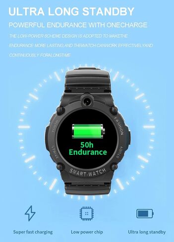 PTHTECHUS 4G Smart Watch Phone for Children - Kids Smartwatch with WiFi, Dail, Voice Messages & Video Calls, GPS Location, SOS, Camera and Pedometer for Boys Girl Present in Saudi Arabia