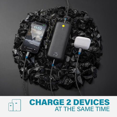 Nimble Champ Pro 20K Dual USB-C Portable Charger, 65W PD & QC 4.0. Fast Charging USB-C Power Bank Compatible with MacBook, Laptops, iPad, iPhone, Android and More (Midnight Black) in Kuwait