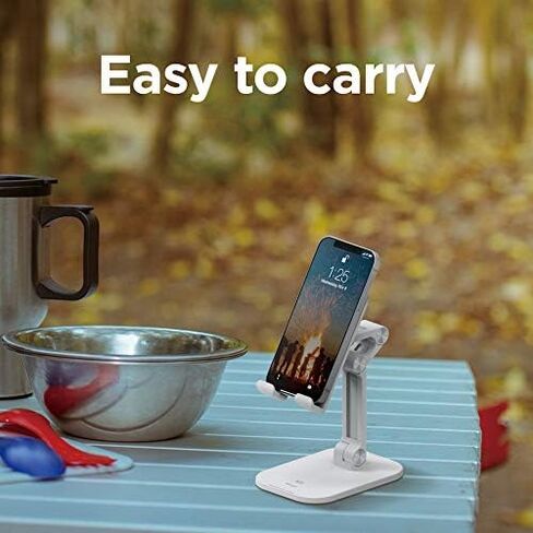 elago M5 Adjustable Phone Stand – Cell Phone Holder for Desk Compatible with iPhone 12 (5.7, 6.1, 6.7) and Compatible with All iPhone Models, All Smartphones (Black) in Saudi Arabia