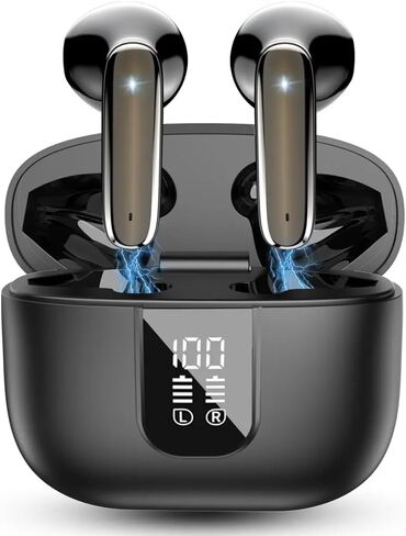 Wireless Earbuds Bluetooth 5.4, In-Ear buds With 6 Mic ANC+ENC Noise Cancelling, Earphones With Deep Bass Stereo,LED Power Display 35H Long Playtime IP7 Waterproof,Headphones for Android & iOS (Black) in Saudi Arabia