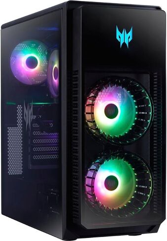 كمبيوتر مكتبي للألعاب acer Predator Orion 5000 (Intel i7-14700F 20-Core، 64GB DDR5 4400MHz RAM، 128GB PCIe SSD + 2TB HDD (3.5)، GeForce RTX 4070 Super 12GB، WiFi، Bluetooth، Win 11 Pro) مع قاعدة توصيل USB-C in Saudi Arabia