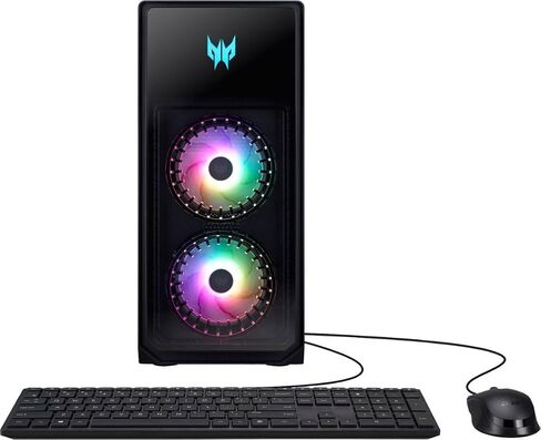 كمبيوتر مكتبي للألعاب acer Predator Orion 5000 (Intel i7-14700F 20-Core، 64GB DDR5 4400MHz RAM، 128GB PCIe SSD + 2TB HDD (3.5)، GeForce RTX 4070 Super 12GB، WiFi، Bluetooth، Win 11 Pro) مع قاعدة توصيل USB-C in Saudi Arabia