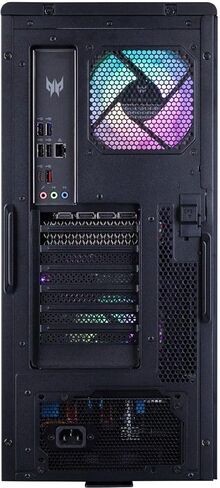 كمبيوتر مكتبي للألعاب acer Predator Orion 5000 (Intel i7-14700F 20-Core، 64GB DDR5 4400MHz RAM، 128GB PCIe SSD + 2TB HDD (3.5)، GeForce RTX 4070 Super 12GB، WiFi، Bluetooth، Win 11 Pro) مع قاعدة توصيل USB-C in Saudi Arabia