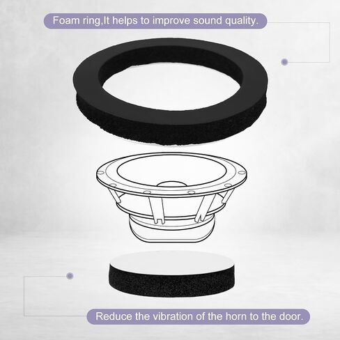 RYANSTAR RACING 4PCS 6.5 inch Foam Speaker Enhancer Compatible with 6 inch and 6.5 inch Speakers Soundproof Cotton Pad Universal High Rebound Sponge Bass Blocker Kit in Saudi Arabia