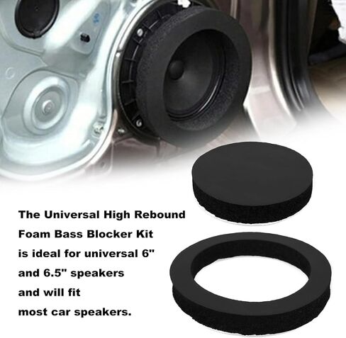 RYANSTAR RACING 4PCS 6.5 inch Foam Speaker Enhancer Compatible with 6 inch and 6.5 inch Speakers Soundproof Cotton Pad Universal High Rebound Sponge Bass Blocker Kit in Saudi Arabia