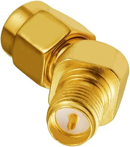 2PCS WiFi Adapter RP-SMA Male to Female Adapter Angle 135 ° RF Adapter for Coaxial Cable PCI Card WiFi Antenna Router Wireless WLAN Network 3G 4G in Kuwait