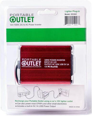 Car Charger for Portable Outlet - Recharges and Powers The Portable Outlet Device, Cell Phones, Computers and Other Plug-in Devices in Saudi Arabia