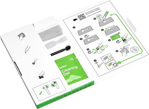 Belkin AirPods Cleaning Kit for One-Time Use – Fast, Easy, & Safe AirPod Cleaner Set, Safely Removes 99% of Earwax & Dirt, Restores Earbuds – Compatible with AirPods Gen 1, 2, & 3 in Saudi Arabia