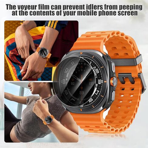 5 Pack Privacy Screen Protector for Samsung Galaxy Watch 7 44mm [Anti-Spy Tempered Glass] Easy Install, Tempered Glass Protector for Galaxy Watch 7 44mm in Kuwait