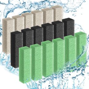 18 Count Ammonia Reducer Filter Pads for Aqueon, Fish Tank Filter Pads for Aquarium Replacement Filter Cartridges
